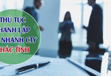 Thủ tục thành lập chi nhánh công ty KHÁC TỈNH, công ty TNHH 2 thành viên